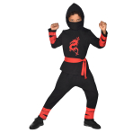 Childrens Costume Ninja Warrior Black 3-4 Years