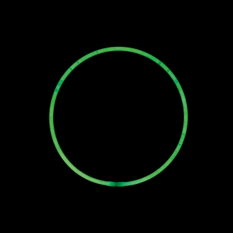 Glow Necklace Green Plastic 56 cm