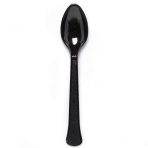 Spoons Plastic Charcoal 24 Pieces