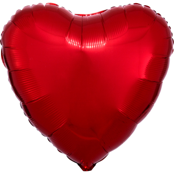 Standard Metallic Red Heart Foil Balloon C16 Bulk 43 cm Standard Metallic Red Heart Foil Balloon C16 Bulk 43 cm