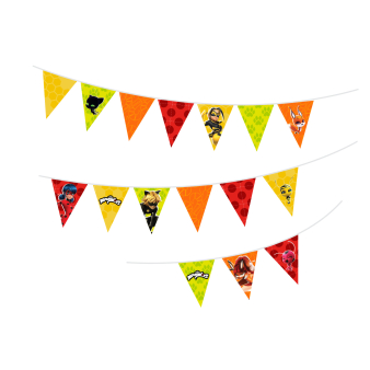 Pennant Banner Miraculous Paper 2 m Pennant Banner Miraculous Paper 2 m