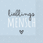 16 napkins "Lieblingsmensch" 33cm x 33cm