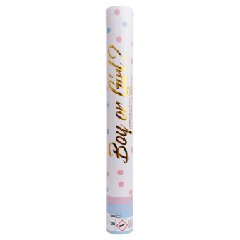 Confetti Cannon Gender Reveal Boy Round Paper 40 cm Confetti Cannon Gender Reveal Boy Round Paper 40 cm