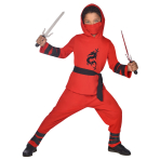 Childrens Costume Ninja Warrior Red 12-14 Years