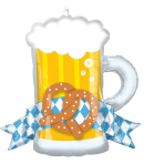 SuperShape Bierfest Mug Foil Balloon P30 Packaged 66 cm x 63 cm