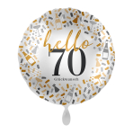 Standard Hello 70 Foil Balloon PL40 Packaged 45 cm