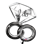SuperShape Wedding Rings Foil Balloon P45 Packaged 69 cm x 76 cm