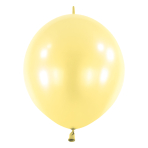 100 Latex Balloons Decorator Pearl E-Link Light Yellow 15 cm / 6"