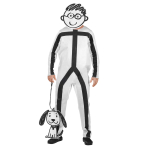 Adult Costume Stick Figure Male Size XXL