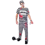 Adult Costume Zombie Convict Size XXL