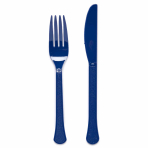 Cutlery Plastic Blueberry 24 Pieces