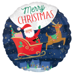 Standard Starry Night Merry Christmas Foil Balloon S40 packaged 43cm