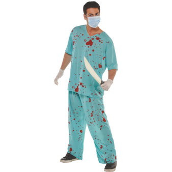 Adult Costume Bloody Scrubs Size M/L Adult Costume Bloody Scrubs Size M/L