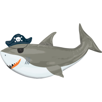 SuperShape XL Ahoy Birthday Shark Foil Balloon P35 Packaged 104 cm x 58 cm SuperShape XL Ahoy Birthday Shark Foil Balloon P35 Packaged 104 cm x 58 cm