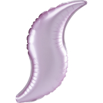 Mini Shape Satin Pastel Pink Curve Foil Balloon A25 Bulk 48 cm