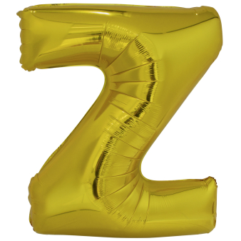 Large Letter Z Gold Foil Balloon N34 Packaged 83 cm x 60 cm