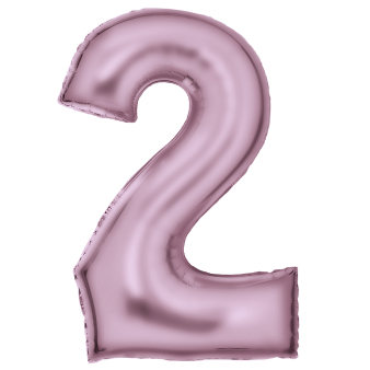 Large Number Silk Lustre 2 Pastel Pink Foil Balloon N34 Packaged 86 cm x 55 cm Large Number Silk Lustre 2 Pastel Pink Foil Balloon N34 Packaged 86 cm x 55 cm