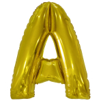 Large Letter A Gold Foil Balloon N34 Packaged 86 cm x 67 cm