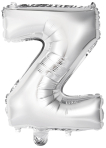 Mini Letter Z Silver Foil Balloon N16 Packaged 32 cm x 26 cm