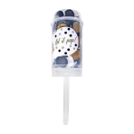 Party Popper Push Pop Paper Round white-black-beige