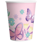 8 Paper Cups Flutter Garden Paper 250 ml