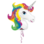 SuperShape Rainbow Unicorn Foil Balloon P35 Packaged 83 x 73cm