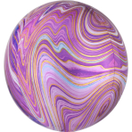 Orbz Marblez Purple Foil Balloon G20 Packaged 38 cm x 40 cm