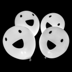 4 Latex Balloons Clear LED Ghost 27.5 cm / 11"