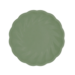 6 Plates Vert Decor Round Dark Green 22.9 cm