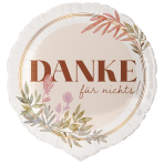 Standard - Danke für nichts - GER Foil Balloon RP40 Packaged 45 cm