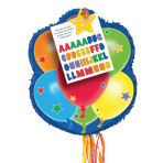 Pull Pinata Balloons Personalizable Paper / Plastic 43.8 x 53.3 x 7.6 cm
