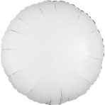 Standard Metallic White Round Foil Balloon C16 Packaged 43 c
