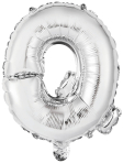 Mini Letter Q Silver Foil Balloon N16 Packaged 35 cm x 29 cm