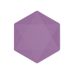 6 Plates Vert Decor Hexagonal Dark Purple 20.8 x 18.1 cm