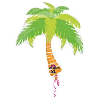 SuperShape Summer Scene Palm Tree Foil Balloon P30 Packaged 74 cm x 83 cm