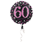 Standard Holographic Celebration 60 Foil Balloon S55 Packaged 43 cm