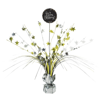 Spray Centrepiece Sparkling Celebration - Gold Happy Birthday Foil / Paper 45.7 cm Spray Centrepiece Sparkling Celebration - Gold Happy Birthday Foil / Paper 45.7 cm