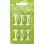 12 Candle Holders Plastic Height 2.5 cm