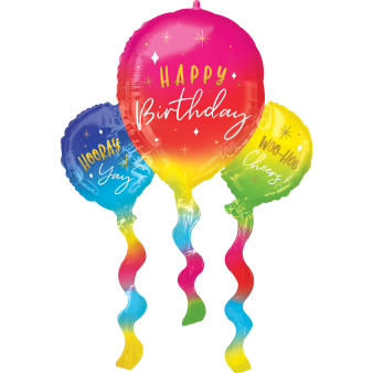 SuperShape Birthday Fun Balloons Foil Balloon P35 Packaged 66 cm x 91 cm