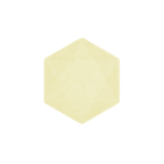 6 plates hexagonal Vert Decor, 15,8 x 13,7cm, yellow