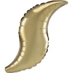 Mini Shape Satin Gold Sateen Curve Foil Balloon A25 Bulk 48 cm