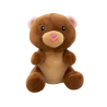 2-in-1 plush toy balloon weight brown bear with hook, 11cm, 90g