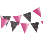 Pennant Banner Starlight Birthday Pink Bon anniversaire Papier 400 x 19 cm
