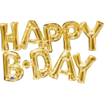SuperShape Phrase Happy BDAY Foil Balloon P60 Packaged 76 cm x 48 cm