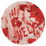 8 Plates Bloody Good Night Round Paper 23 cm