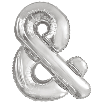 Large Letter & Silver Foil Balloon N34 Packaged 86 cm x 71 c