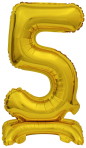 Mini Number 5 Gold Foil Balloon N16 Packaged 38 cm x 22 cm