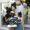 SuperShape Black Grad Cap & White Diploma Foil Balloon P35 Packaged 63 cm x 63 cm