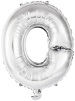 Mini Letter O Silver Foil Balloon N16 Packaged 35 cm x 29 cm