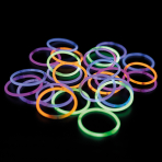 25 Glow Bracelets Assorted Plastic 20 cm